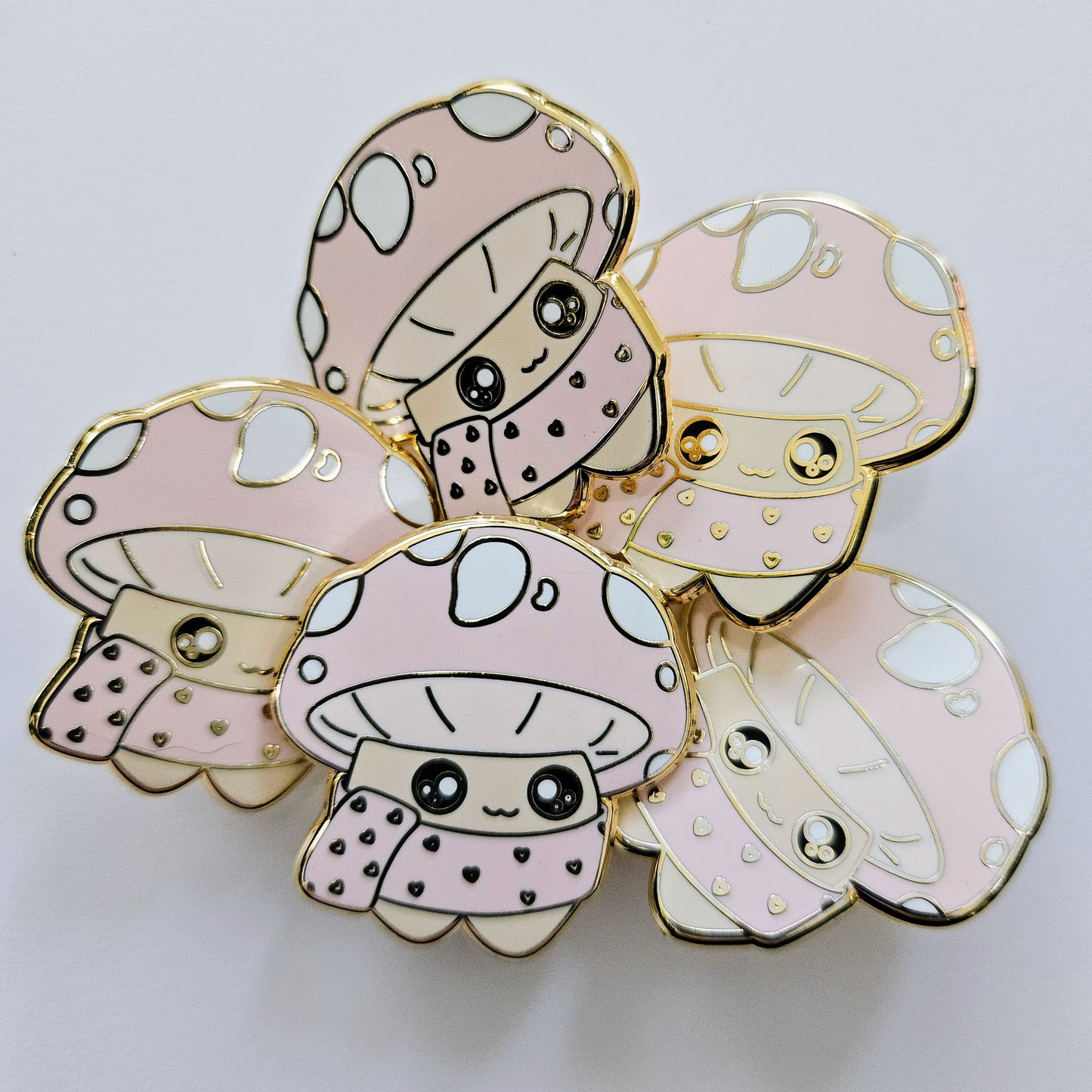 Pink Mushroom Enamel Pin