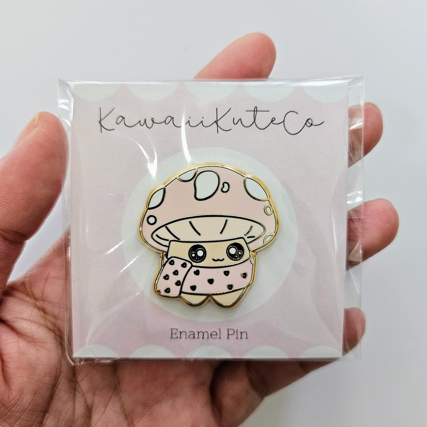 Pink Mushroom Enamel Pin