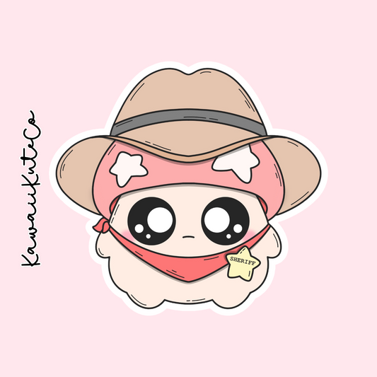 Sheriff Mushroom Sticker